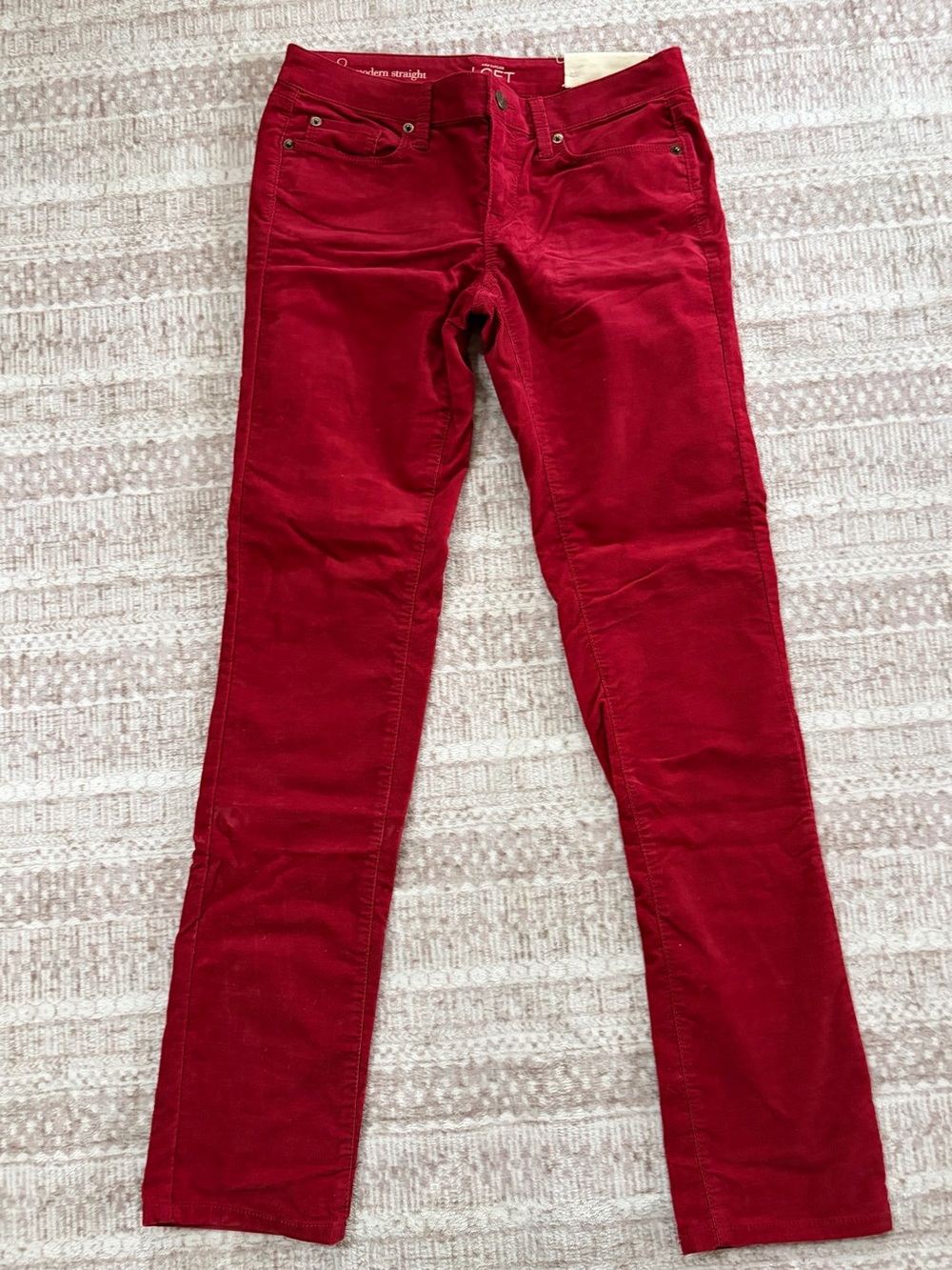 Loft Corduroy Pants Modern Straight Sz 26/2